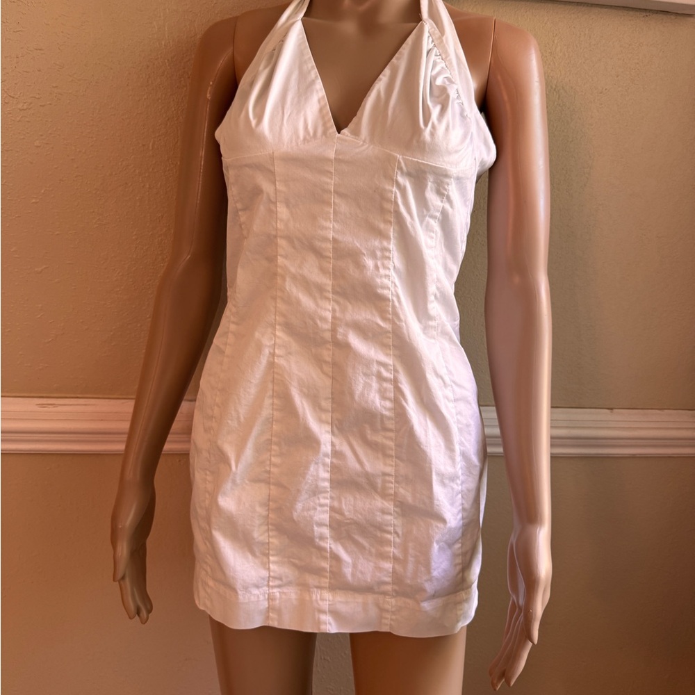 Kylie Jenner white halter style mini dress size 4 used